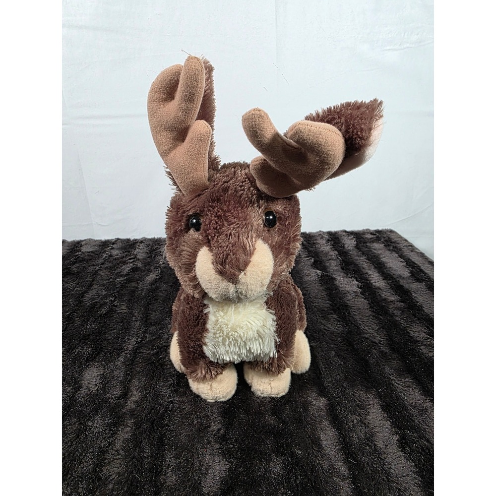 Aurora World Jackalope Plush Stuffed Animal Mythical Creature Brown Rabbit 12in